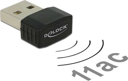 DeLock 12461 USB Адаптер За Мрежа С Безжично Свързване Wi-Fi 433Mbps