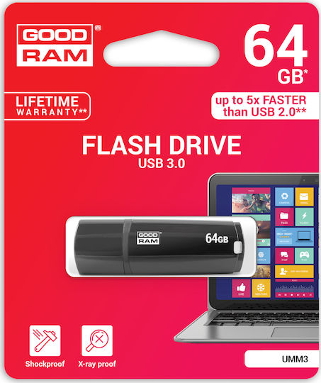 GoodRAM UMM3 64GB USB 3.0 Stick Black