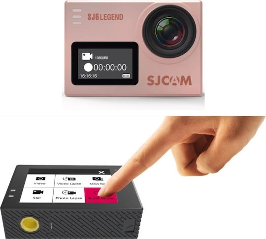 SJCAM SJ6 Legend Action Camera 4K Ultra HD Underwater (With Case) Standard With 2" Touch Screen And Wi-Fi Black