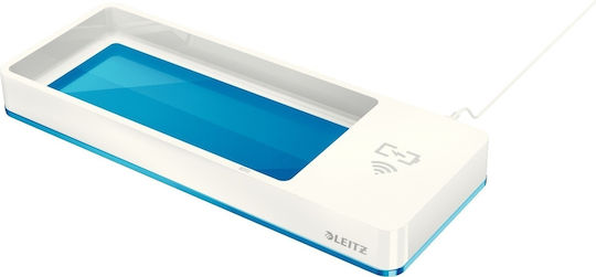 Leitz Ασύρματος Φορτιστής (Qi Pad) Λευκός (Leitz WOW Desk Organiser with Inductive Charger)
