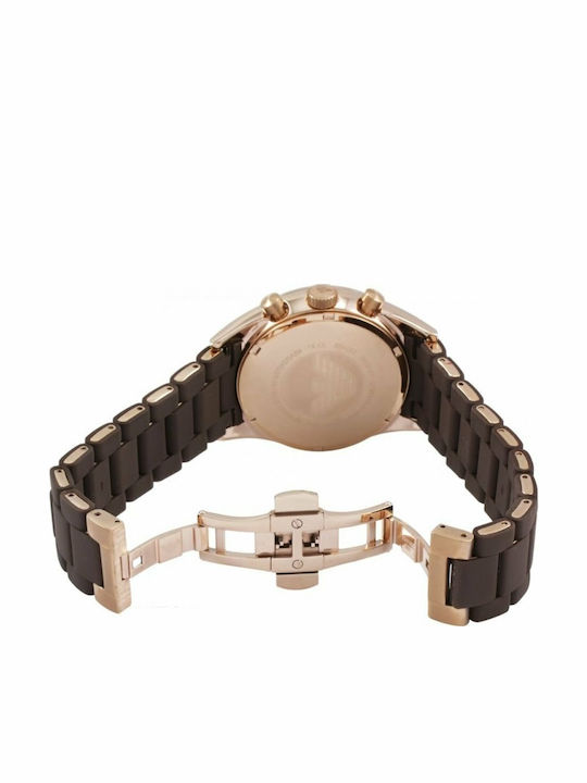 Emporio Armani Часовник На батерия с Каучукова каишка Emporio Armani Часовник На батерия с Каучукова каишка
