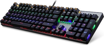 CK666 Σετ Gaming Μηχανικό Πληκτρολόγιο με Outemu Blue διακόπτες και Φωτιζόμενα πλήκτρα & Ποντίκι (Αγγλικό US) Γκρι