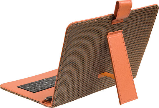 Tracer 9.7" Flip Cover με Πληκτρολόγιο στα Αγγλικά US Πορτοκαλί (Universal 9.7")