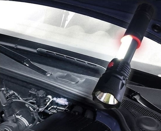 Arcas Taschenlampe LED IPX4 Doppelte Funktion mit maximaler Helligkeit 350lm Schwarz