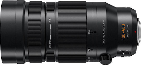 Panasonic Crop Camera Lens Leica DG Vario-Elmar 100-400mm f/4-6.3 Asph. Power Tele Zoom for Micro Four Thirds (MFT) Mount Black
