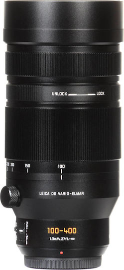 Panasonic Crop Camera Lens Leica DG Vario-Elmar 100-400mm f/4-6.3 Asph. Power Tele Zoom for Micro Four Thirds (MFT) Mount Black