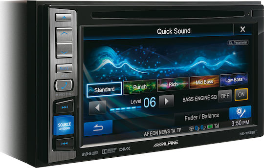 Alpine Auto-Audiosystem 2DIN (Bluetooth/USB/AUX/WiFi/GPS/Apple-Carplay/Android-Auto) mit Touchscreen 6.1"