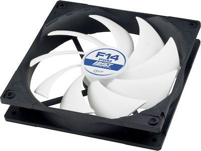 Arctic F14 PWM PST Case Fan 140mm (1350rpm / 74cfm) Χωρίς Led Φωτισμό και Σύνδεση 4-Pin Black/White