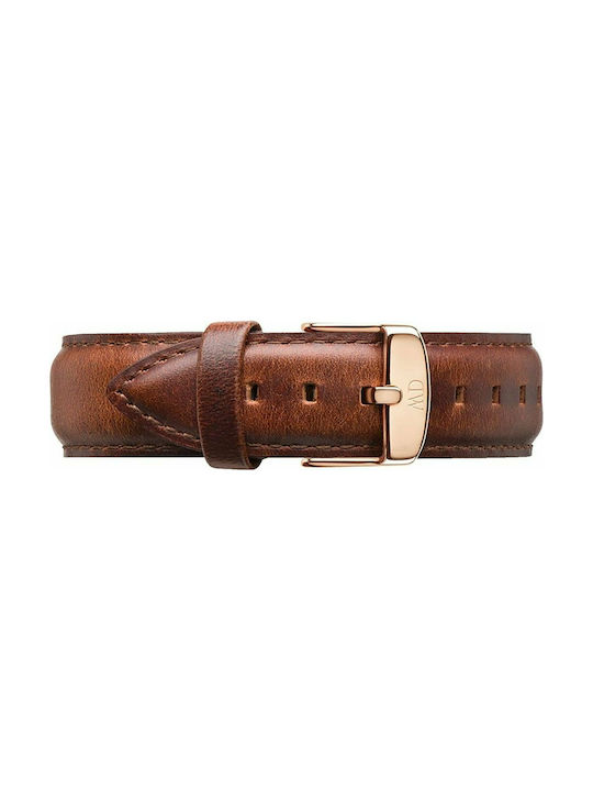 Daniel Wellington St Mawes Men's Watch 40mm Battery with Brown Leather Strap