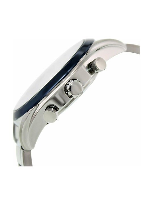 Seiko Ceas Cronograf Baterie cu Argint Brățară metalică