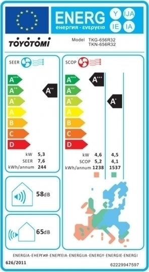 Toyotomi Kuro Klimaanlage Inverter 18000 BTU A++/A+ mit WiFi und I-Sense-Funktion