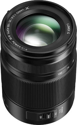 Panasonic Crop Camera Lens Lumix G X Vario 35-100mm f/2.8 II Power O.I.S. Standard Zoom / Tele Zoom for Micro Four Thirds (MFT) Mount Black