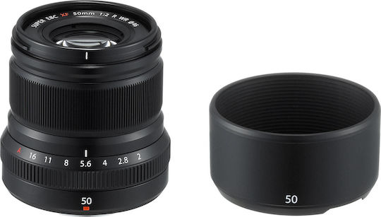 Fujifilm Crop Φωτογραφικός Φακός Fujinon XF 50mm f/2 R WR Wide Angle για Fujifilm X Mount Μαύρος