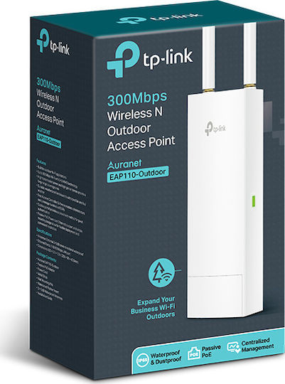 TP-LINK EAP110-Outdoor v1 Access Point Wi‑Fi 4 Single Band (2.4GHz) for Outdoor Placement