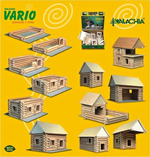 Walachia Wooden Construction Toy Vario 72 Parts Nr.20 for Children 5+ years+ Years