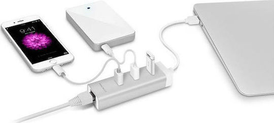 Macally USB Хъб с 3 Порта USB 3.0