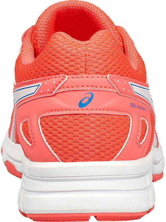 Gel Galaxy 9 Gs Kids Sports Shoes Running with Laces Orange