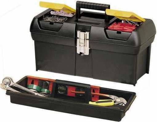 Stanley Series 2000 Hand Tool Case Plastic with Tobacco Case Dimensions: W41.1xD19.9xH18.5cm