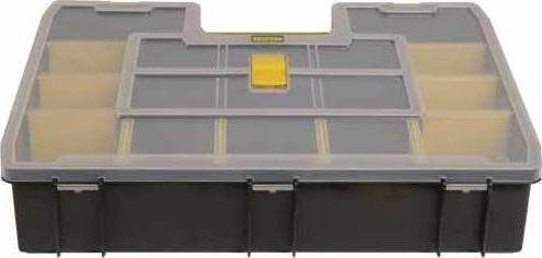 Stanley Sort Master Tool Compartment Organiser 17 Slot Adjustable Black 43.1x33.3x8.8cm