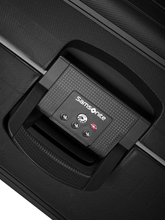 Samsonite S'cure Große Hartschale Reisegepäck Schwarz mit 4 Räder Höhe 75cm
