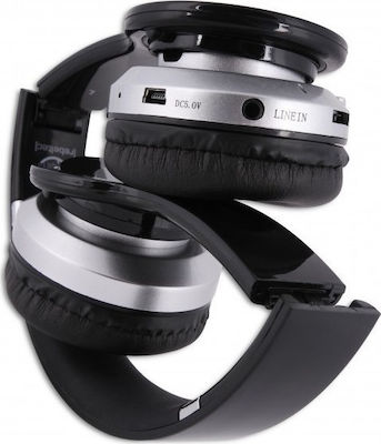 Rebeltec Crystal Wireless/Wired On Ear Headphones with 6 hours of Operation Blacα