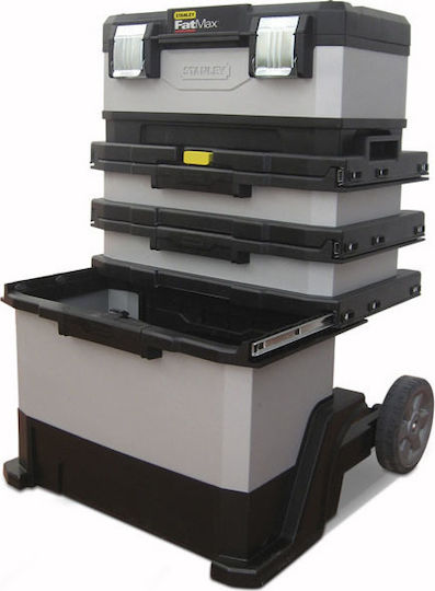 Stanley Wheeled Metallic Tool Carrier with Toolbox W56.8xD38.9xH89.3cm 3 FatMax
