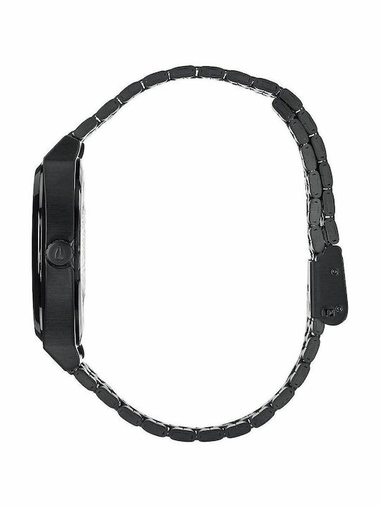 Nixon Time Teller Ανδρικό Ρολόι 37mm Μπαταρίας με Μαύρο Μεταλλικό Μπρασελέ