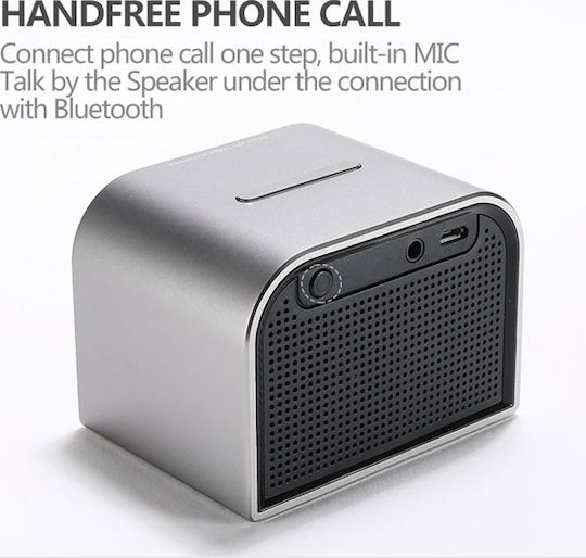Remax RB-M8 Mini Ηχείο Bluetooth 5W με Διάρκεια Μπαταρίας έως 6 ώρες Ασημί