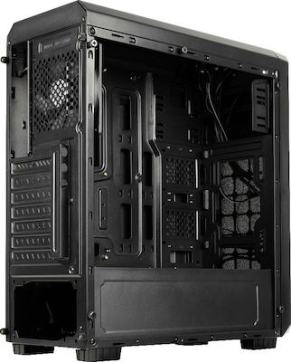 Aerocool Aero-300 FAW Midi Tower Компютърна кутия със страничен прозорец Черен