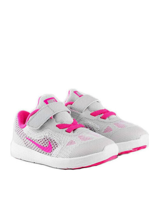 Revolution Revolution 3 TDV Kids Sports Shoes Running with Hoop & Loop Closure Gray