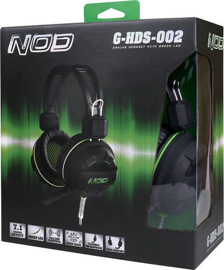 NOD 141-0057 Over Ear Gaming Headset με σύνδεση USB / 3.5mm Πράσινο