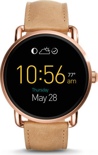 fossil q wander black