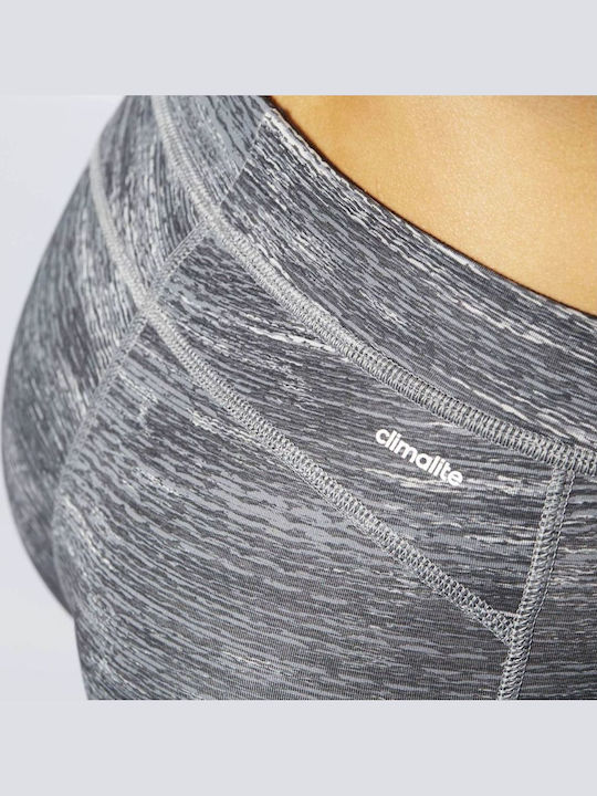Techfit Print Heather Training Γυναικείο Capri Κολάν Γκρι
