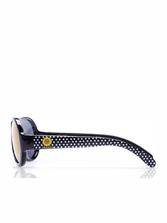 Shadez Polka Sunflower SHZ-49 Μάσκα Παιδικά Γυαλιά Ηλίου Μαύρα για 3-7 Ετών