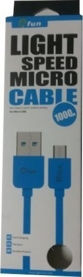 Gfun Regular USB 2.0 to micro USB Cable Τιρκουάζ 1m (78-MUSBBL)