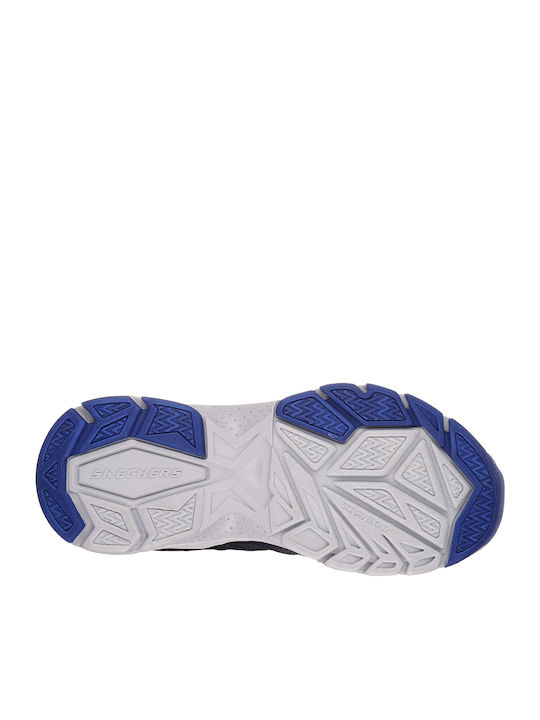 Lightweight Gore & Strap Sneak Kids Sports Shoes Running with Hoop & Loop Closure Navy Blue