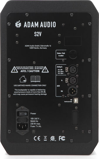 Adam S2V Ηχείo Studio Monitor 7" 350W (Τεμάχιο) Μαύρο