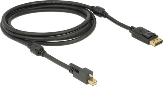 DeLock Cablu mini DisplayPort de sex masculin - DisplayPort de sex masculin 2m Negru (83722)