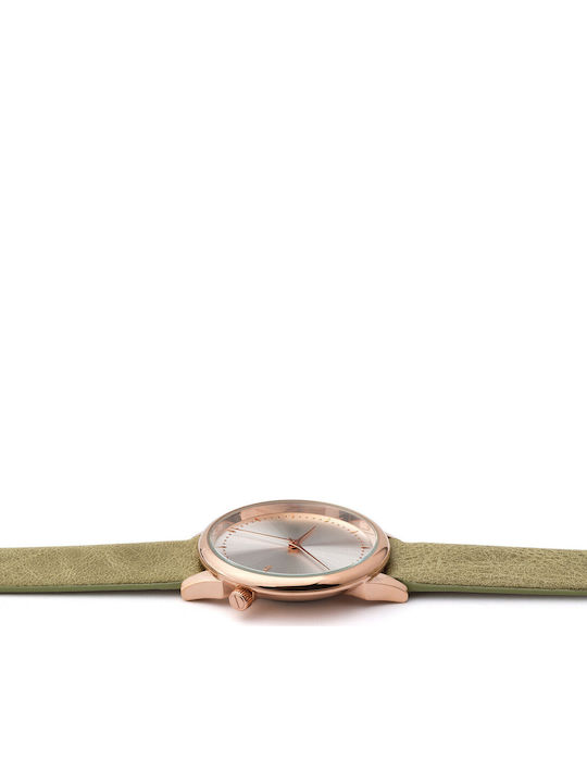 Komono Estelle Womens Watch 36mm Battery with Green Leather Strap