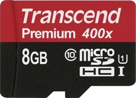 Transcend Premium 400x microSDHC 8GB U1 UHS-I with Adapter