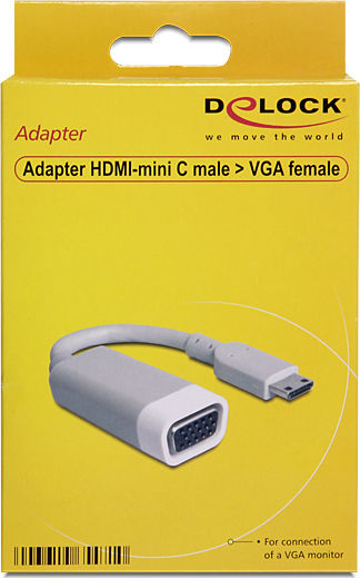 DeLock mini HDMI male - VGA female (65471)