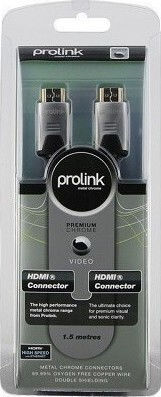 Prolink HDMI 1.4 High Speed 1080p 120Hz Cable HDMI male - HDMI male 1.5m Μαύρο