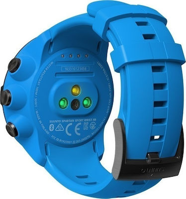 Suunto Spartan Sport Wrist HR Stainless Steel 50mm Waterproof Smartwatch with Heart Rate Monitor (Blue)