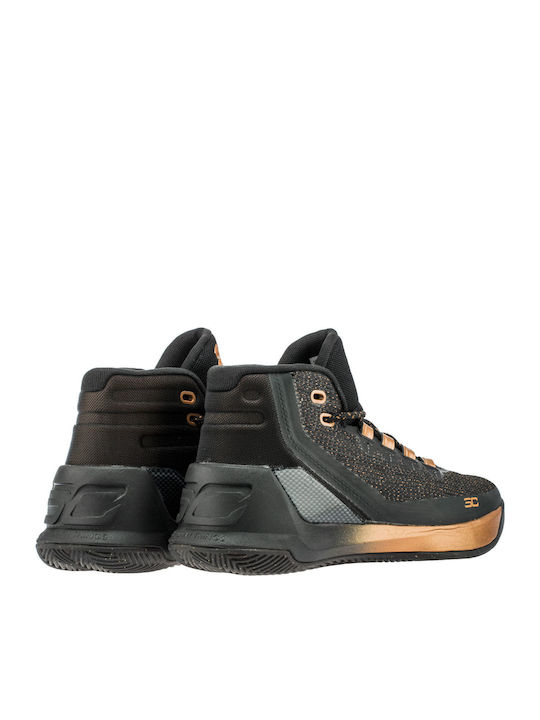 Curry 3 Kids Sports Shoes Basketball with Laces Black