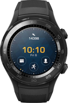 Huawei Watch 2 49mm Rezistent la apă cu SIM și pulsometru (Negru)
