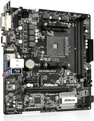 ASRock AB350M-HDV Motherboard Micro ATX με AMD AM4 Socket