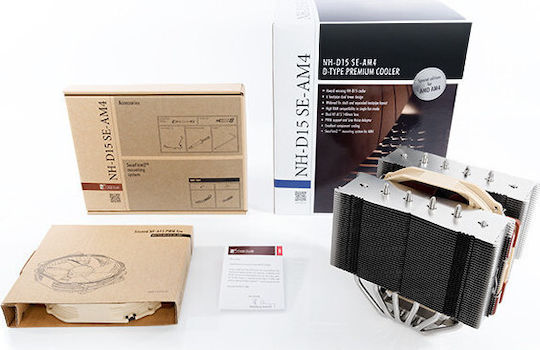 Noctua NH-D15 SE-AM4 Ψύκτρα Επεξεργαστή Διπλού Ανεμιστήρα για Socket AM4/AM5 Καφέ