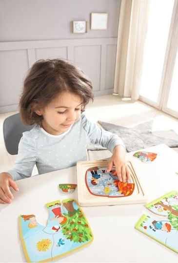 Ξύλινο Παιδικό Puzzle Οι Εποχές για 3+ Ετών 4pcs Haba