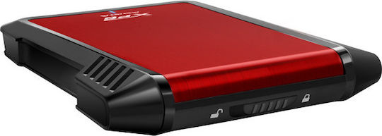 Adata EX500 Case for Hard Drive 2.5" SATA III with Connection USB 3.0 Red