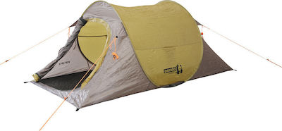 Panda 10209 Pop Up III Automatisch Sommer Campingzelt Pop Up Gelb für 3 Personen 145x230x110cm 10209